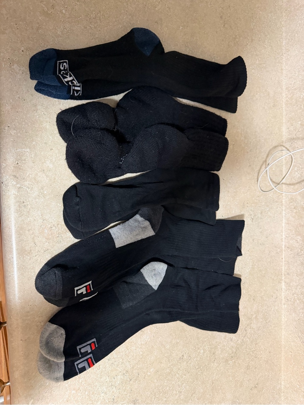Men's Black Athletic Crew Socks - Pack